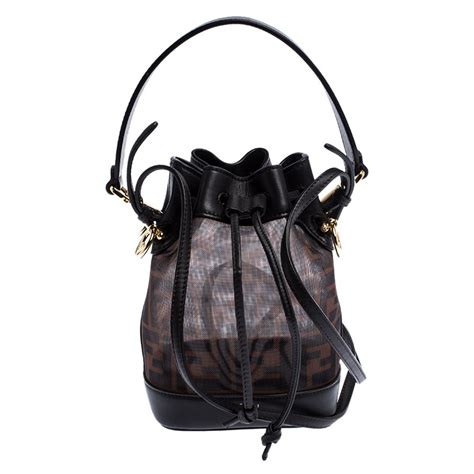 fendi mon tresor mesh bucket bag|fendi drawstring bucket bag.